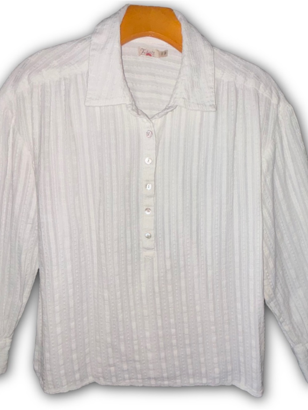 Faherty Brand Olli Textured Cotton Pullover in Egret